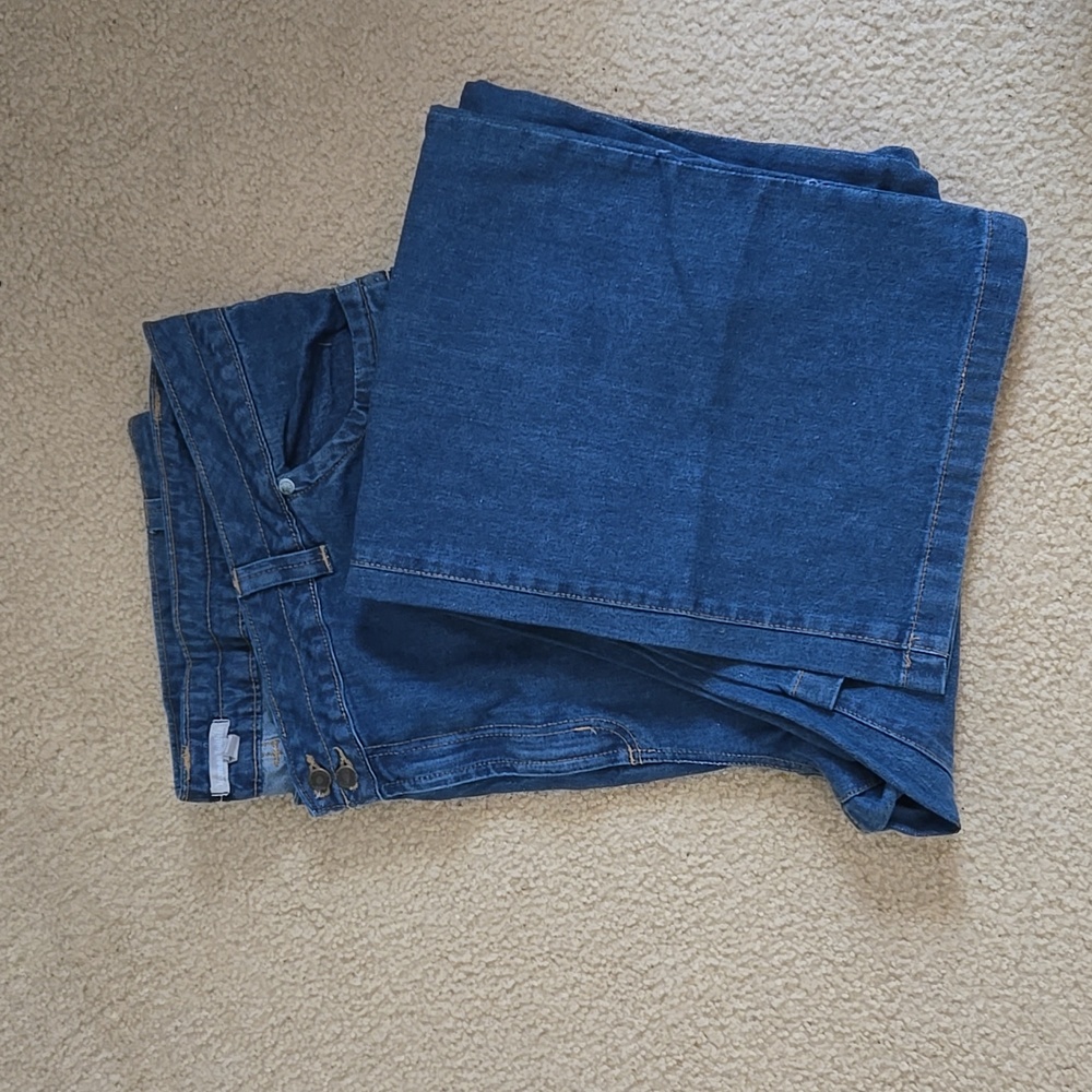 New Without Tags Woman within plus size 28 TALL jeans wide leg